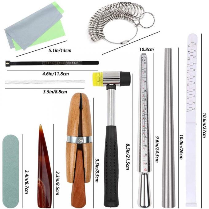 13 Par&ccedil;a M&uuml;cevher &Ouml;l&ccedil;me Aracı Seti El iş&ccedil;iliği DIY Aksesuarlar 1